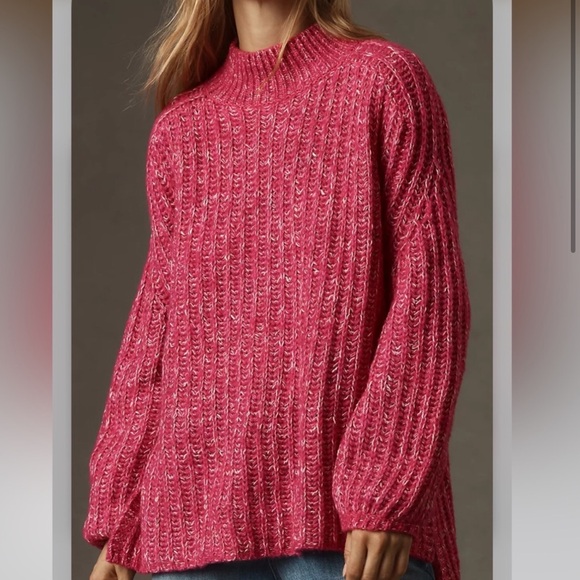 Anthropologie “Pilcro” Textured Tunic Sweater in Pink - Picture 3 of 9
